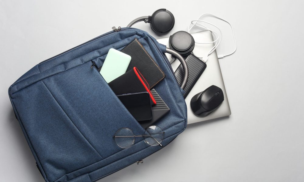 Laptop,With,Modern,Gadgets,And,Accessories,For,Work,And,Study